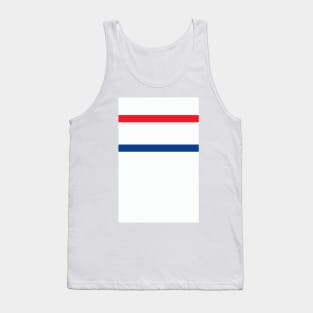 Rangers Retro 2000 White Red Blue Bars Away Tank Top